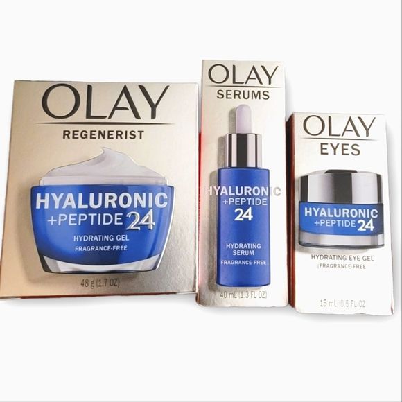 OLAY Other - OLAY Regenerist Hyaluronic+Peptide 24 Hydrating Gel, Serum & Eye Gel